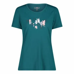 Damen-T-Shirt aus Piqué mit Print vorne