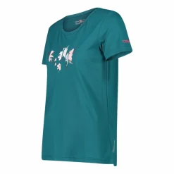 Damen-T-Shirt aus Piqué mit Print vorne