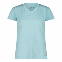 Damen-T-Shirt mit horizontalen Mesh-Einsätzen