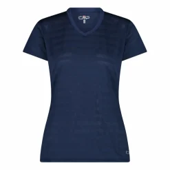 Damen-T-Shirt mit horizontalen Mesh-Einsätzen