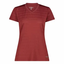 Damen-T-Shirt mit horizontalen Mesh-Einsätzen