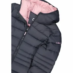 Daunenjacke für Mädchen mit Taftkapuze