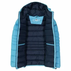 Daunenjacke für Mädchen mit Taftkapuze