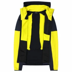 Fleece Grid Tech mit Reißverschluss für Herren mit Kapuze meliert