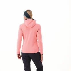 Fleece Grid Tech mit Reißverschluss und Kapuze für Damen