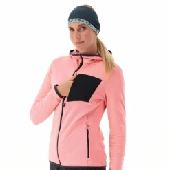 Fleece Grid Tech mit Reißverschluss und Kapuze für Damen