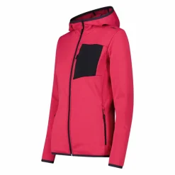 Fleece Grid Tech mit Reißverschluss und Kapuze für Damen