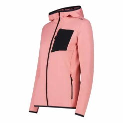 Fleece Grid Tech mit Reißverschluss und Kapuze für Damen