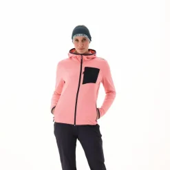 Fleece Grid Tech mit Reißverschluss und Kapuze für Damen