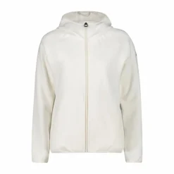 Fleecejacke für Damen mit Kapuze aus Knit Tech Melange