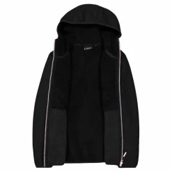 Fleecejacke für Mädchen in Knit Tech Melange mit Kapuze