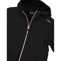 Fleecejacke für Mädchen in Knit Tech Melange mit Kapuze