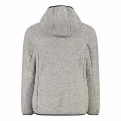 Fleecejacke für Mädchen in Knit Tech Melange mit Kapuze