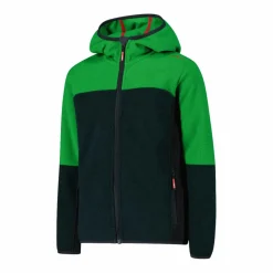 Fleeceshirt mit Reißverschluss für Jungen aus Knit Tech mit Kapuze