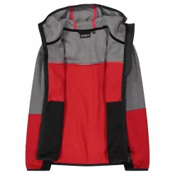 Fleeceshirt mit Reißverschluss für Jungen aus Knit Tech mit Kapuze