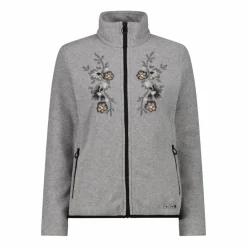 Fleece-Sweatshirt für Damen aus Arctic Fleece Melange mit Blumendruck