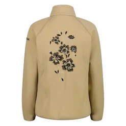 Fleece-Sweatshirt für Damen aus Knit Tech Melange mit Blumendruck