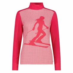 Gedruckter Stehkragenpullover aus Softech für Damen