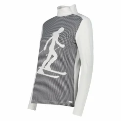 Gedruckter Stehkragenpullover aus Softech für Damen