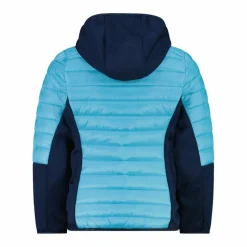 Gepolsterte Hybridjacke für Mädchen mit Kapuze