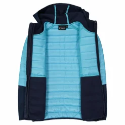 Gepolsterte Hybridjacke für Mädchen mit Kapuze