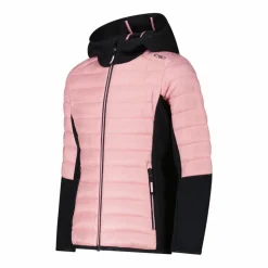 Gepolsterte Hybridjacke für Mädchen mit Kapuze