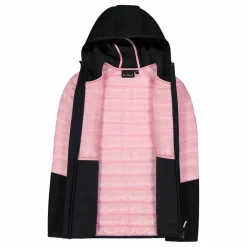 Gepolsterte Hybridjacke für Mädchen mit Kapuze