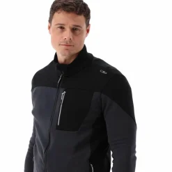 Grid-Tech-Fleecejacke für Herren mit Color Blocking