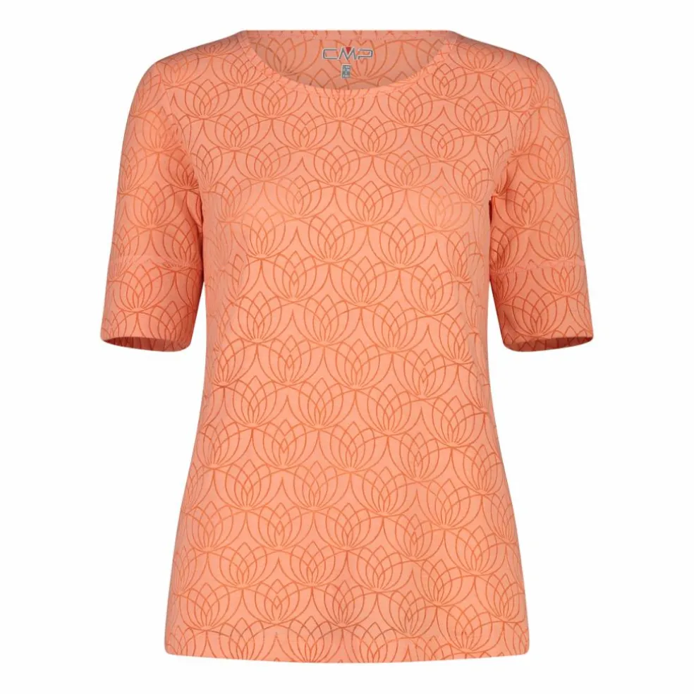 Halbtransparentes Kurzarm-T-Shirt für Damen