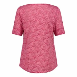 Halbtransparentes Kurzarm-T-Shirt für Damen