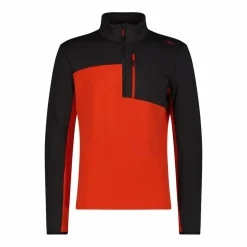 Half Zip Grid-Tech-Fleece für Herren mit Color Blocking