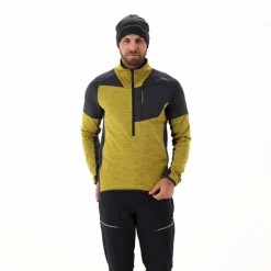 Half-Zip-Fleece Grid Tech meliert für Herren