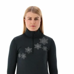 Half-Zip-Fleeceshirt aus Softech Melange für Damen