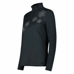 Half-Zip-Fleeceshirt aus Softech Melange für Damen