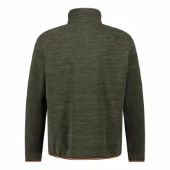 Herren Melange Arctic Fleece Rollkragenjacke mit halbem Reißverschluss