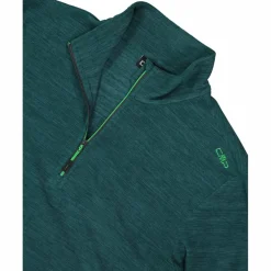 Herren Melange Arctic Fleece Rollkragenjacke mit halbem Reißverschluss