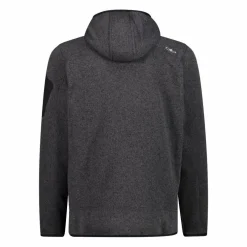 Herren schweres Fleecejacke Knit-Tech in melierter Optik mit Kapuze