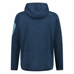 Herren schweres Fleecejacke Knit-Tech in melierter Optik mit Kapuze