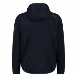 Herren schweres Fleecejacke Knit-Tech in melierter Optik mit Kapuze