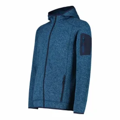 Herren schweres Fleecejacke Knit-Tech in melierter Optik mit Kapuze