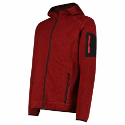 Herren schweres Fleecejacke Knit-Tech in melierter Optik mit Kapuze