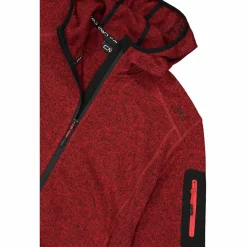 Herren schweres Fleecejacke Knit-Tech in melierter Optik mit Kapuze