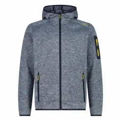 Herren schweres Fleecejacke Knit-Tech in melierter Optik mit Kapuze