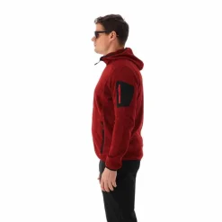 Herren schweres Fleecejacke Knit-Tech in melierter Optik mit Kapuze