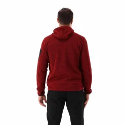 Herren schweres Fleecejacke Knit-Tech in melierter Optik mit Kapuze