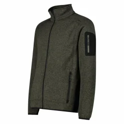Herren schweres Fleecejacke Knit-Tech Meliert