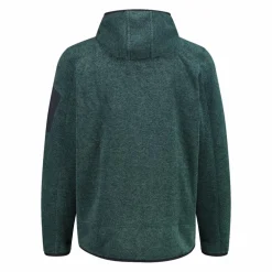 Herren schweres Fleecejacke Knit-Tech in melierter Optik mit Kapuze