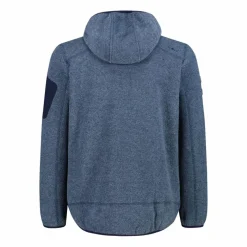 Herren schweres Fleecejacke Knit-Tech in melierter Optik mit Kapuze