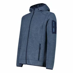 Herren schweres Fleecejacke Knit-Tech in melierter Optik mit Kapuze