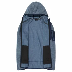 Herren schweres Fleecejacke Knit-Tech in melierter Optik mit Kapuze